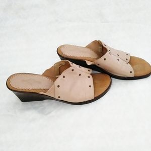 Duck Head Tan Slip On Sandals 7.5M Leather